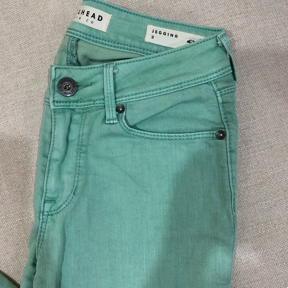 Bullhead denim teal jeggings - Picture 3 of 8